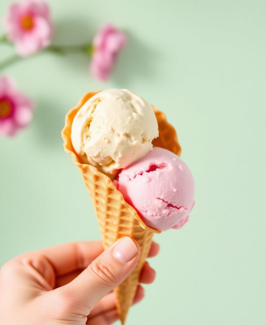 Two scoops, freshly churned