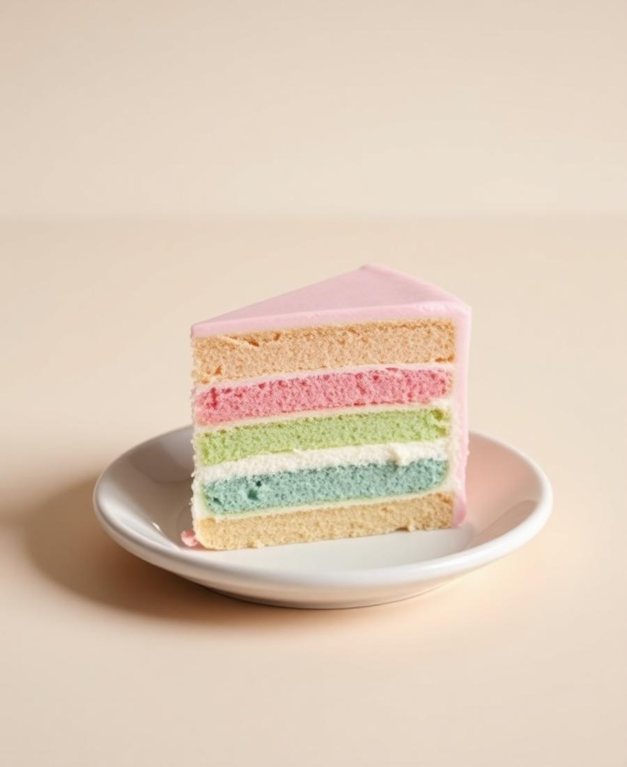 A slice of layered cake